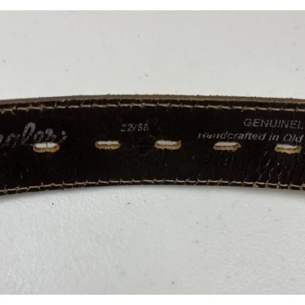 Handcrafted Sonora Mexico Concho Belt Brown Leather Rodeo Western SZ 32 Cowboy